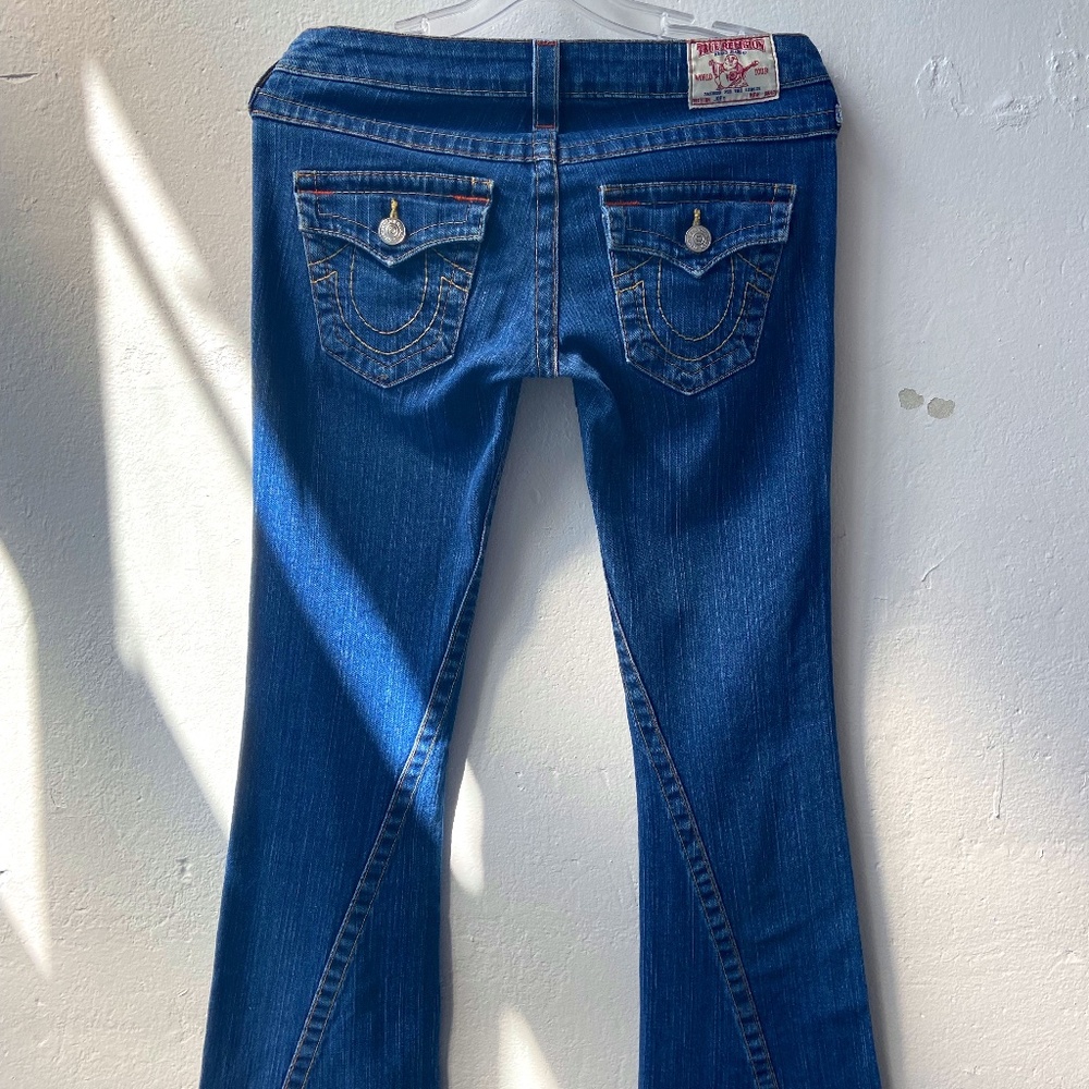 True Religion Women's Joey Jeans, Size 26, Cropped Flare, Low-Rise